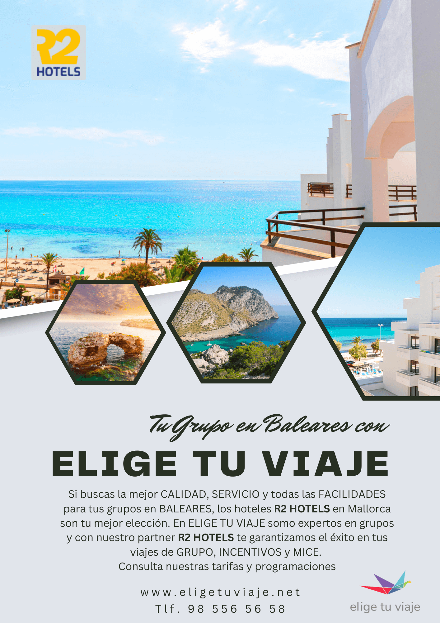 ELIGE Tus Grupos en Baleares, R2 Hotels, con Agencia de Viajes Elige tu Viaje